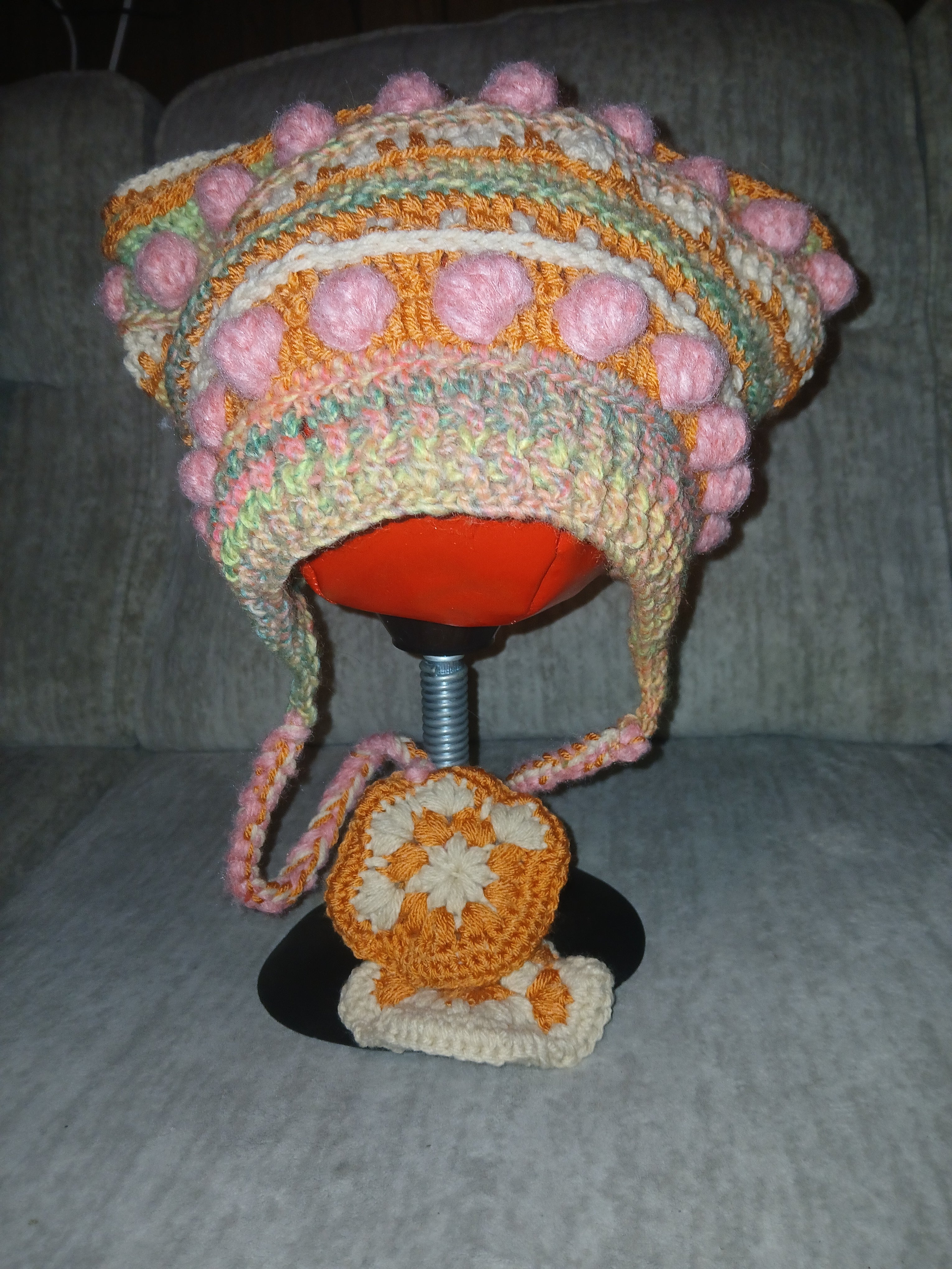 Orange cat beanie