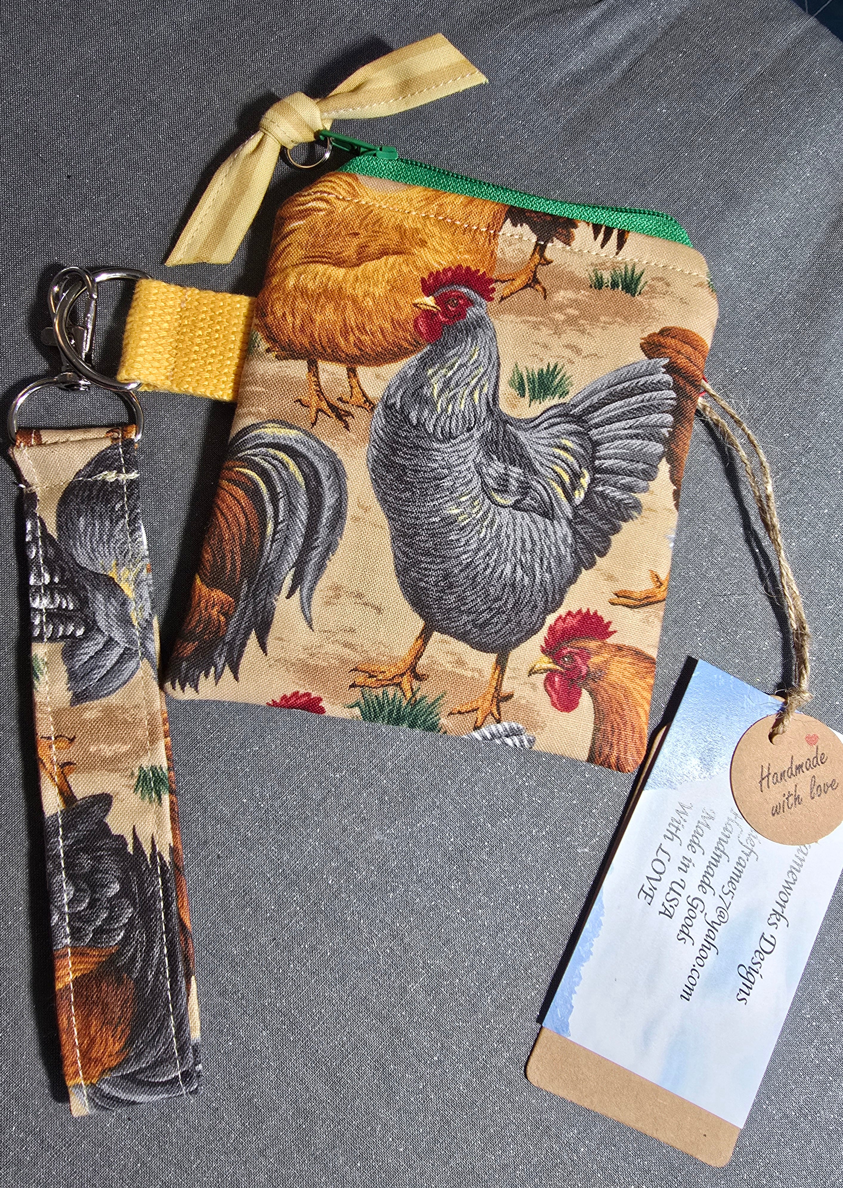 Handmade Chicken Wristlet