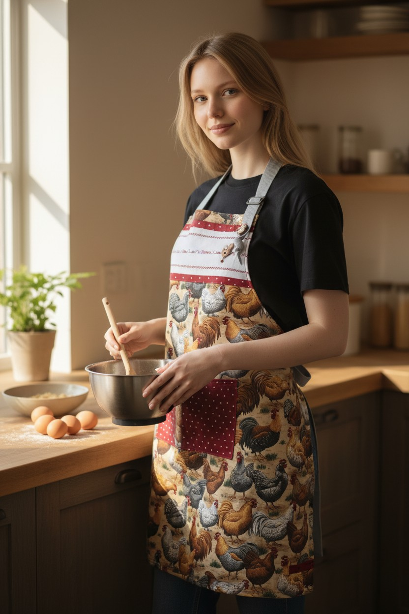 Handmade Cotton Chicken Apron
